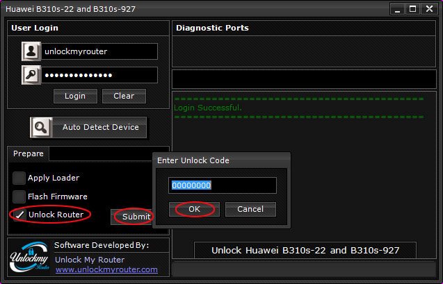 Unlock B310s-22 and B310s-927 Router